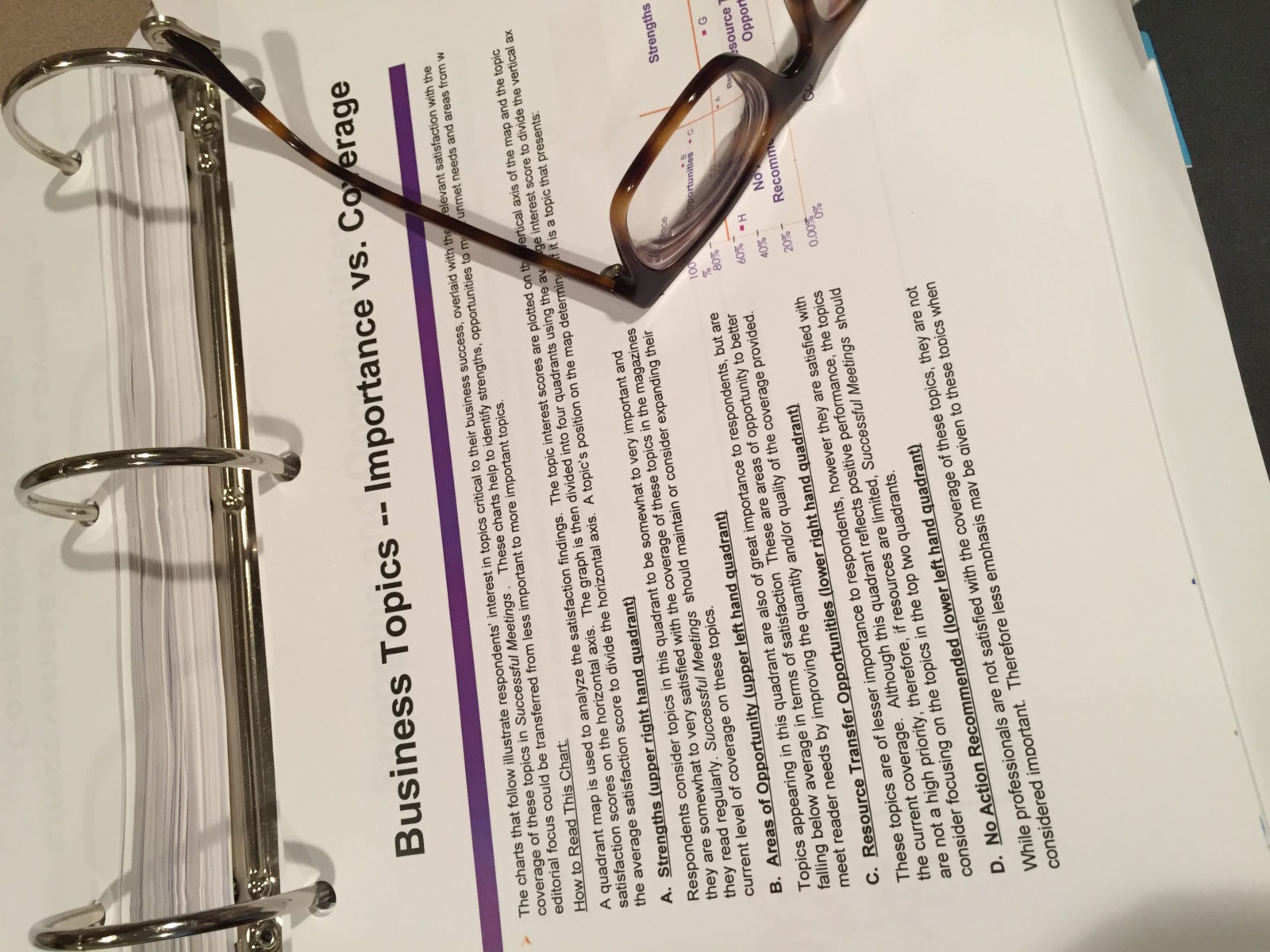 A pair of glasses sitting on top of a paper.