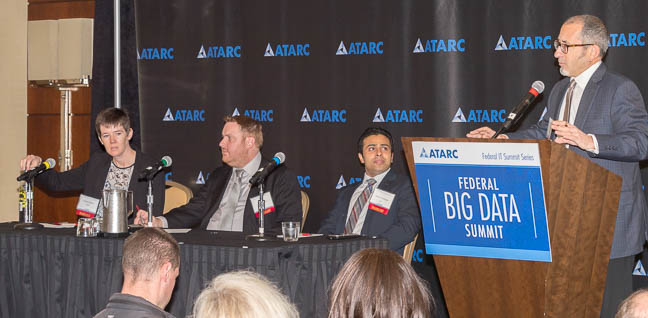 ATARC panel with three federal data chiefs PHOTO: Crouse Powell